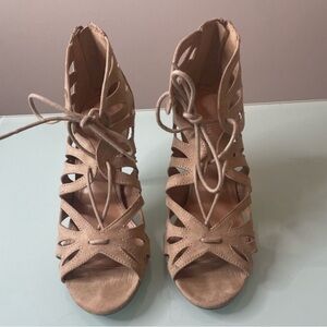 Christian Siriano for Payless High Heel Lace Shoes - Beige